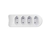 Tomada Barra 4 Tomadas 2P 10A 250V Branca
