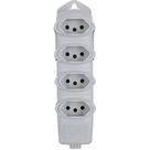 Tomada Barra Daneva Quadr 2P+T 20A Cinza Tomada Barra Daneva Quadr 2P+T 20A Cinza
