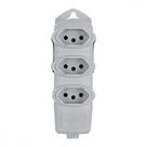 Tomada Barra Daneva Tripla 2P+T 20A Cinza Tomada Barra Daneva Tripla 2P+T 20A Cinza