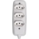 Tomada Barra Ilumi 2P+T. Tripla Cinza 10A. 16330 Tomada Barra Ilumi 2P+T. Tripla Cinza 10A. 16330