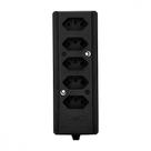 Tomada Barra Intern.D Quint 2P+T 20A Preto