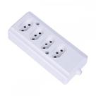 Tomada Barra Intern.Quadrupla 2Polos+T 20A Branco