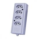 Tomada Barra Intern.Quadrupla 2Polos+T 20A Cinza