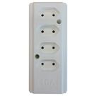 Tomada Barra Interneed 2 Polos Branca 10a. Quadrupla
