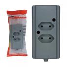 Tomada Barra Interneed 2 Polos Cinza 10A. Dupla