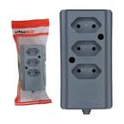 Tomada Barra Interneed 2 Polos Cinza 10A. Tripla