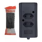 Tomada Barra Interneed 2 Polos Preta 10A. Dupla