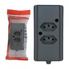 Tomada Barra Interneed 2 Polos +Terra Cinza 10A. Dupla Tomada Barra Interneed 2 Polos +Terra Cinza 10A. Dupla