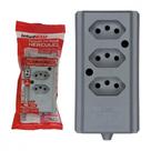 Tomada Barra Interneed 2 Polos +Terra Cinza 20A. Tripla