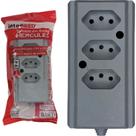 Tomada Barra Interneed 2P+T. Cinza 10A. Tripla Tomada Barra Interneed 2P+T. Cinza 10A. Tripla