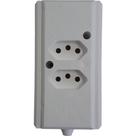 Tomada Barra Interneed Dupla 10/20A 2 Polos +Terra Branca 68976