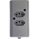 Tomada Barra Interneed Dupla 10/20A 2 Polos +Terra Cinza 69003