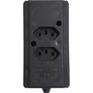 Tomada Barra Interneed Dupla 10/20A 2 Polos +Terra Preta 68945