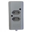 Tomada Barra Interneed Dupla 10A 2 Polos Cinza 69362 Tomada Barra Interneed Dupla 10A 2 Polos Cinza 69362