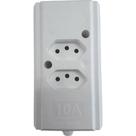 Tomada Barra Interneed Dupla 10A 2 Polos +Terra Branca 68884
