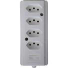 Tomada Barra Interneed (K) Quadrupla 10/20A 2 Polos +Terra Branca 66569