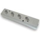 Tomada Barra Interneed Pro45Â Quadrupla 10/20A 2 Polos +Terra Cinza 074205
