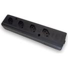 Tomada Barra Interneed Pro45Â Quadrupla 10/20A 2 Polos +Terra Preta 074212
