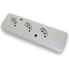 Tomada Barra Interneed Pro45Â Tripla 10/20A 2 Polos +Terra Branca 074168