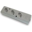 Tomada Barra Interneed Pro45Â Tripla 10/20A 2 Polos +Terra Cinza 074175