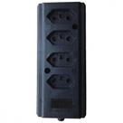 Tomada Barra Interneed Quadrupla 10/20A 2 Polos +Terra Preta 66538