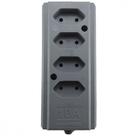 Tomada Barra Interneed Quadrupla 10A 2 Polos Cinza 69188 Tomada Barra Interneed Quadrupla 10A 2 Polos Cinza 69188