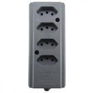 Tomada Barra Interneed Quadrupla 10A 2 Polos +Terra Cinza 66323 Tomada Barra Interneed Quadrupla 10A 2 Polos +Terra Cinza 66323