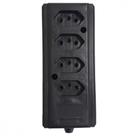 Tomada Barra Interneed Quadrupla 10A 2 Polos +Terra Preta 66262