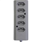 Tomada Barra Interneed Quintupla 10/20A 2 Polos +Terra Cinza 66682