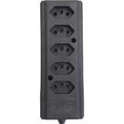 Tomada Barra Interneed Quintupla 10/20A 2 Polos +Terra Preta 66620