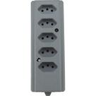 Tomada Barra Interneed Quintupla 10A 2 Polos +Terra Cinza 66415