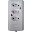 Tomada Barra Interneed Tripla 10/20A 2 Polos +Terra Branca 66477 Tomada Barra Interneed Tripla 10/20A 2 Polos +Terra Branca 66477