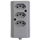 Tomada Barra Interneed Tripla 10/20A 2 Polos +Terra Cinza 66507 Tomada Barra Interneed Tripla 10/20A 2 Polos +Terra Cinza 66507
