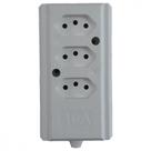 Tomada Barra Interneed Tripla 10A 2 Polos +Terra Branca 66200