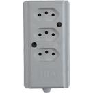 Tomada Barra Interneed Tripla 10A 2 Polos +Terra Branca 66200 Tomada Barra Interneed Tripla 10A 2 Polos +Terra Branca 66200