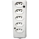 Tomada Barra Naticon Quintupla 10A 2 Polos +Terra Branca 576