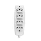 Tomada Barra Quádrupla Bipolar Ilumi 1634 10A 250V Cinza Ideal Paredes Residenciais e Comerciais