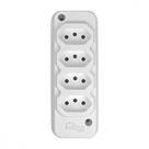 Tomada Barra Techna Quadrupla 2Polos+T 10A Branco