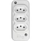 Tomada Barra Techna Tripla 2P+T 10A Branco Tomada Barra Techna Tripla 2P+T 10A Branco