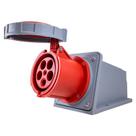 Tomada Blindada Sobrepor 3P+T+N 125A 380V Vermelha Metaltex Tomada Blindada Sobrepor 3P+T+N 125A 380V Vermelha Metaltex