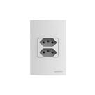Tomada Branca 10a Duplex 2 Polos 250v 4x2 Brava Soprano