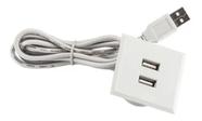 Tomada C/ 2 Usb Renna Embutir Mesa/sofá Pop Quadrado 2,1 A