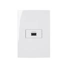 Tomada Carregador USB-A MarGirius Sleek 2A 10W com Placa 4x2 Branca Tomada Carregador USB-A MarGirius Sleek 2A 10W com Placa 4x2 Branca