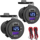 Tomada Carregador Usb Para Moto Qc3.0 C/botão Liga/desliga Tomada Carregador Usb Para Moto Qc3.0 C/botão Liga/desliga