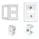 Tomada Coaxial + Tomada Rj45 4x2 Evidence- Fame