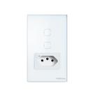 Tomada com 2 Interruptores Inteligentes Wi-fi ETS 2002 Branco Intelbras