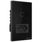 Tomada com Interruptor Touch Inteligente Intelbras 10A ETW 1011 Preto - Compatível com iOS/Android