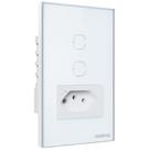 Tomada com Interruptor Touch Inteligente Intelbras 10A ETW 1021 Branco - Compatível com iOS/Android