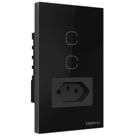 Tomada com Interruptor Touch Inteligente Intelbras 10A ETW 1021 Preto - Compatível com iOS/Android