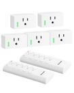 Tomada de controle remoto interna DEWENWILS 5 tomadas + 2 controles remotos